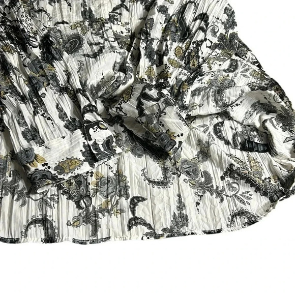 shirt ,blouse,women 4x,crinkle,lightweight,like new,paisley,front closure career - Picture 11 of 13